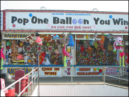 One of the many games of skill on the boardwalk in Seaside Heights, NJ